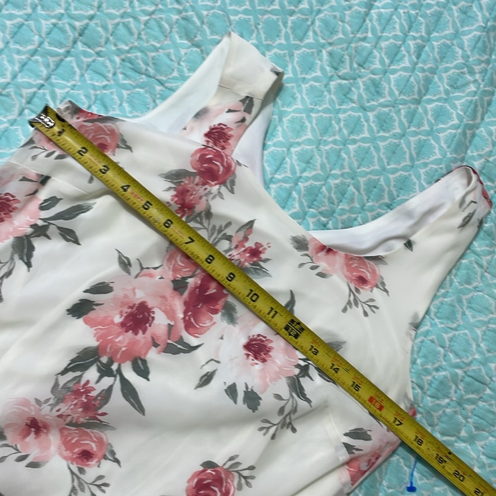 robbie bee floral drop waist asymmetric dress - Picture 5 of 6